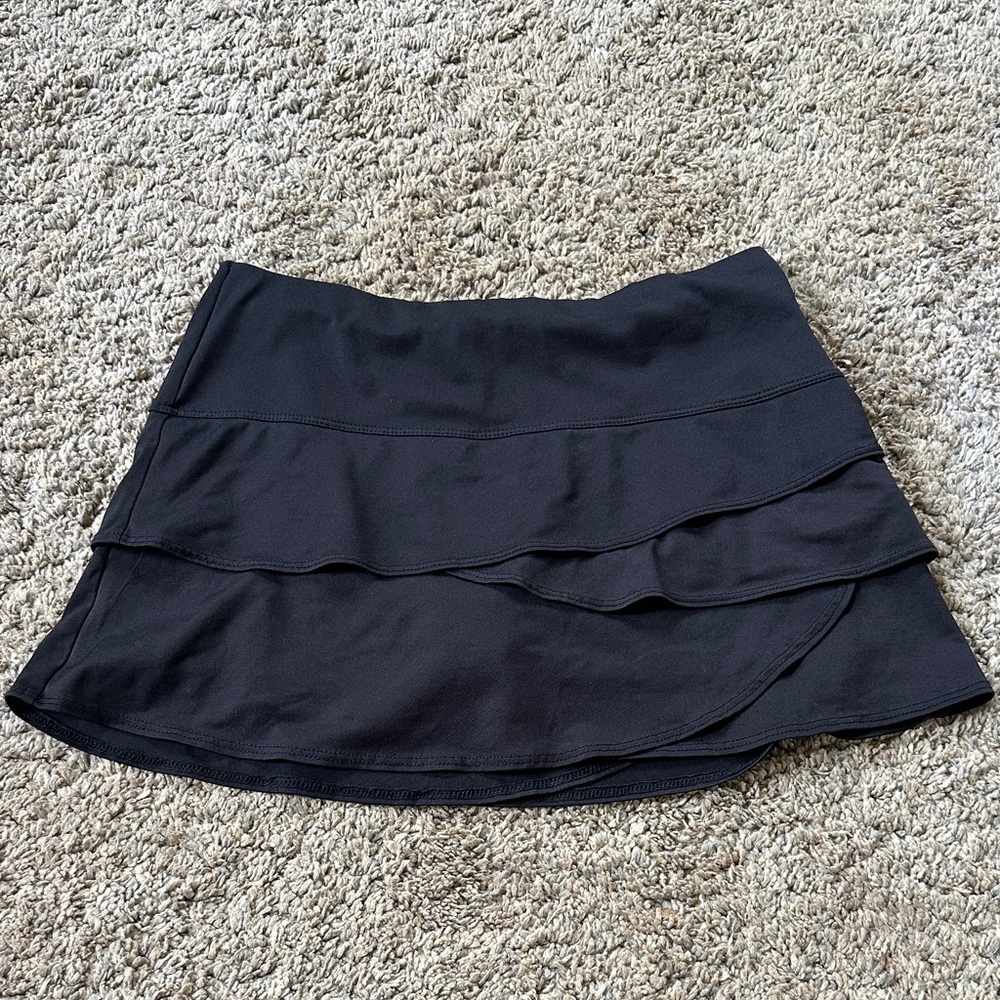 Lucky in Love Black Tennis Skirt